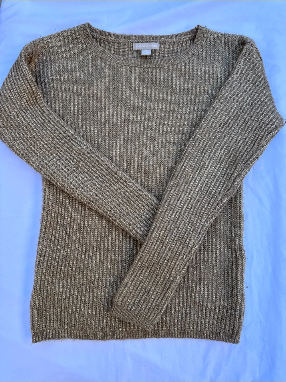 Banana Republic M Crewneck Wool/ Alpaca Blend Sweater Preppy Old Money Knit